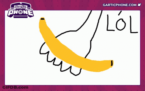 Gartic Phone Banana With Face GIF