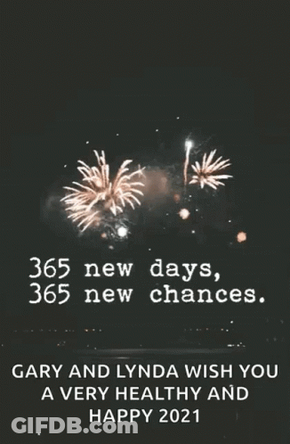 Gary And Lynda Wish You A Very Healthy Happy 2021 GIF