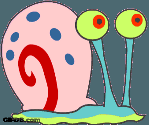 Gary The Snail Blinking Wide Eyes GIF