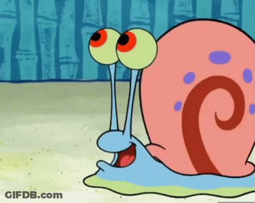 Gary The Snail Smiling On Sand GIF