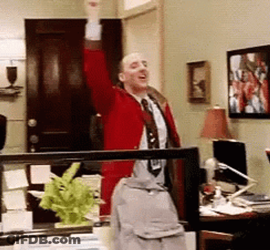 Gary Walsh Veep Happy Hand Waving GIF