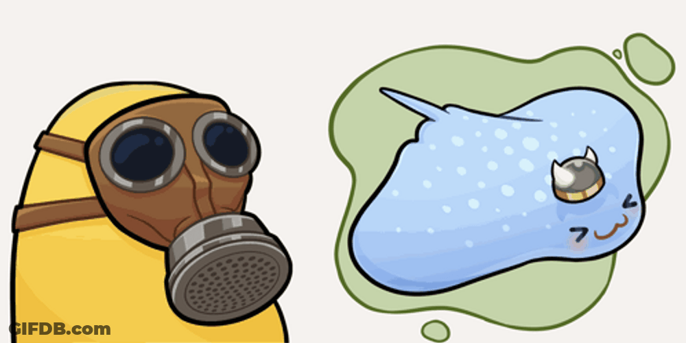Gas Mask And Toxin Animation GIF