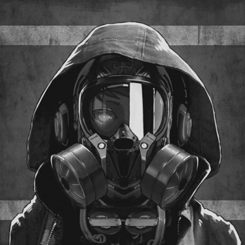 Gas Mask Symbol Of War And Danger GIF