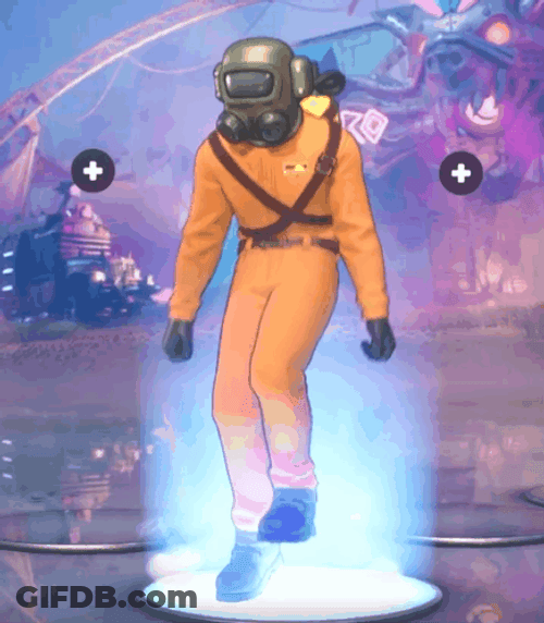 Gas Masked Man Fortnite Griddy GIF