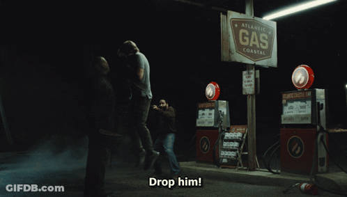 Gas Station With Atlantic Gas Coastal Sign GIF