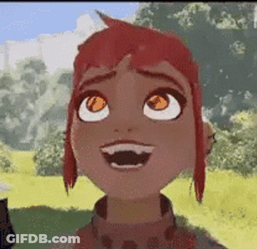 Gasping And Sharp Teeth Out Nimona Movie GIF