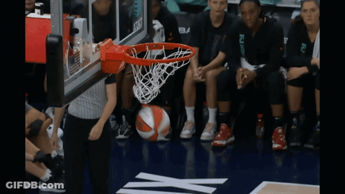 Gatorade Bucket On Rack Next To Basketball Net GIF
