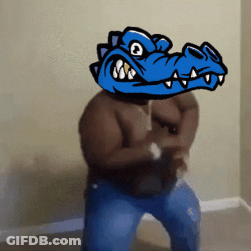 Gators Head Dancing Man GIF
