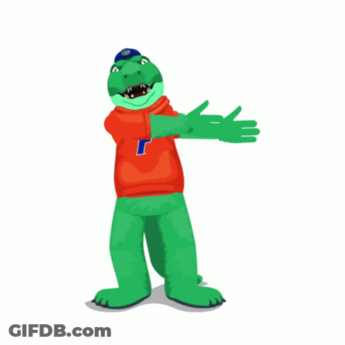 Gators Mascot Cheering GIF