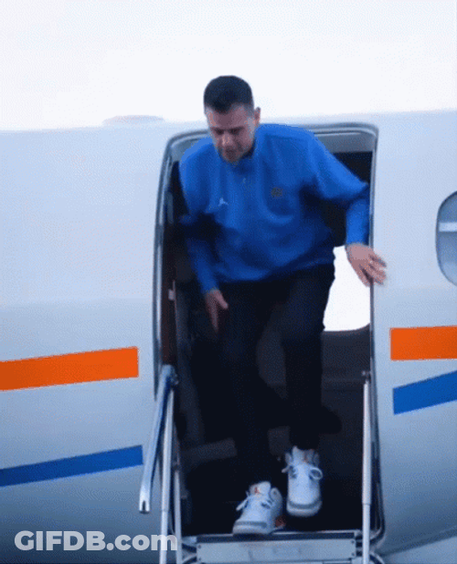 Gators Player Going Down From The Plane GIF