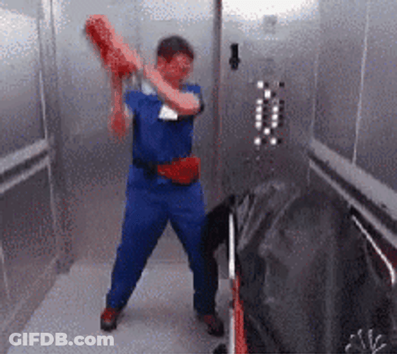 Gaunt Elevator Chaos GIF