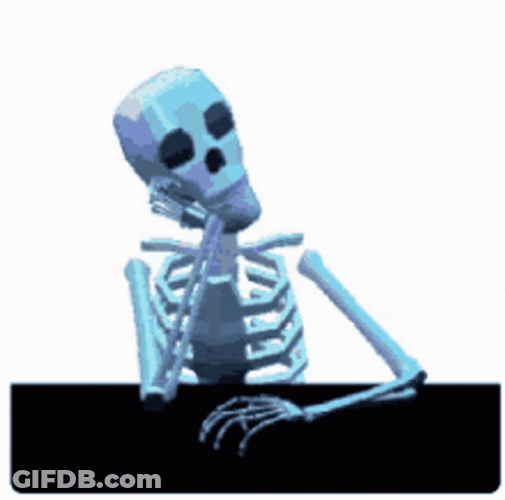 Gaunt Skeleton Waiting GIF