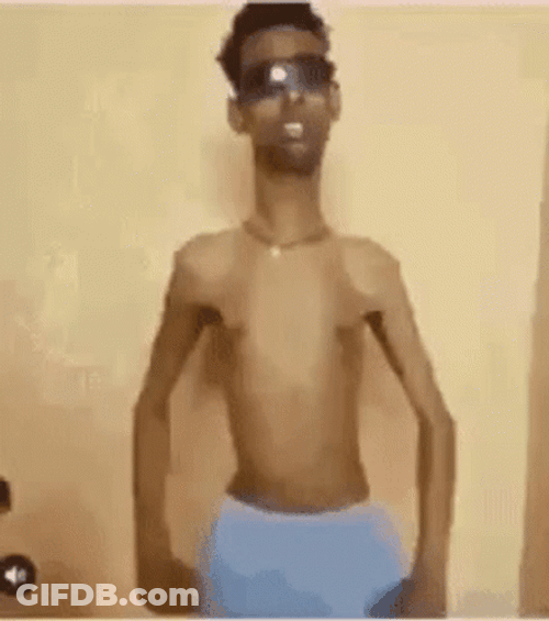 Gaunt Skinny Guy Dancing GIF