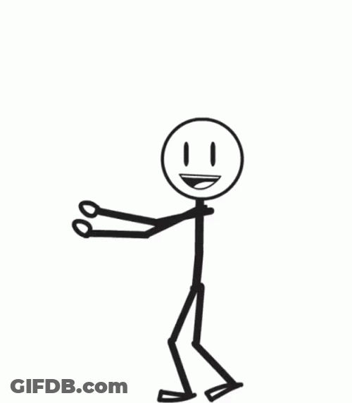 Gaunt Stick Man Walking GIF