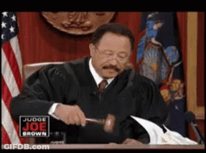 Gavel Judge Joe Brown GIF