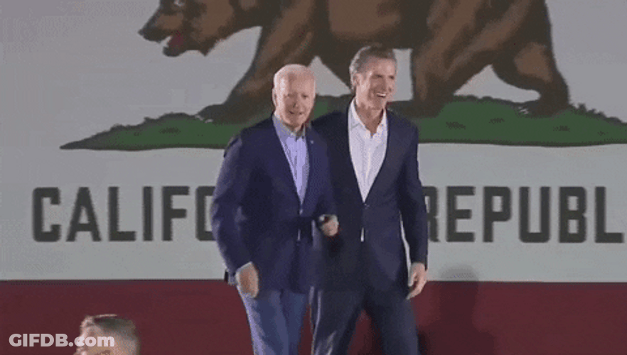 Gavin Newsom And Joe Biden GIF