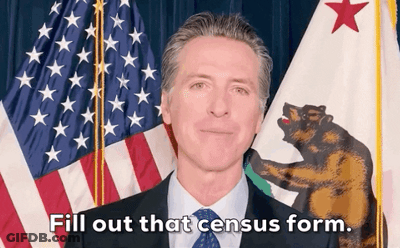 Gavin Newsom Fill Out That Census Form GIF