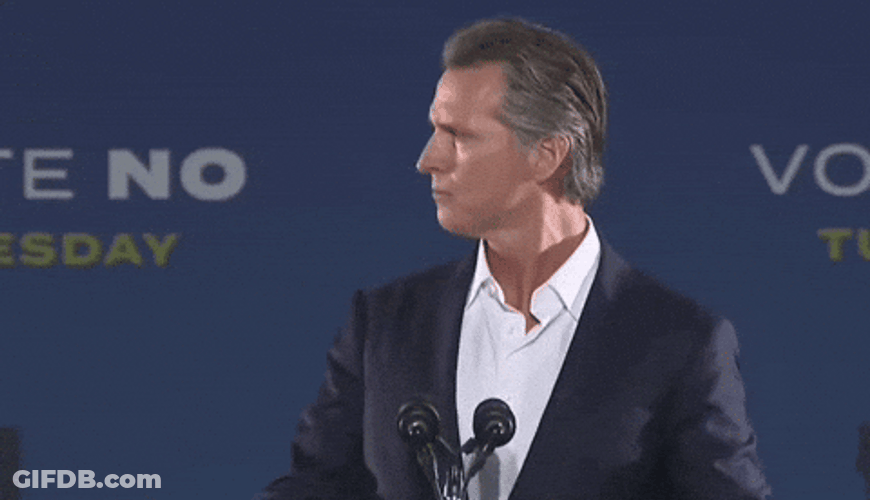 Gavin Newsom Getting Confuse GIF