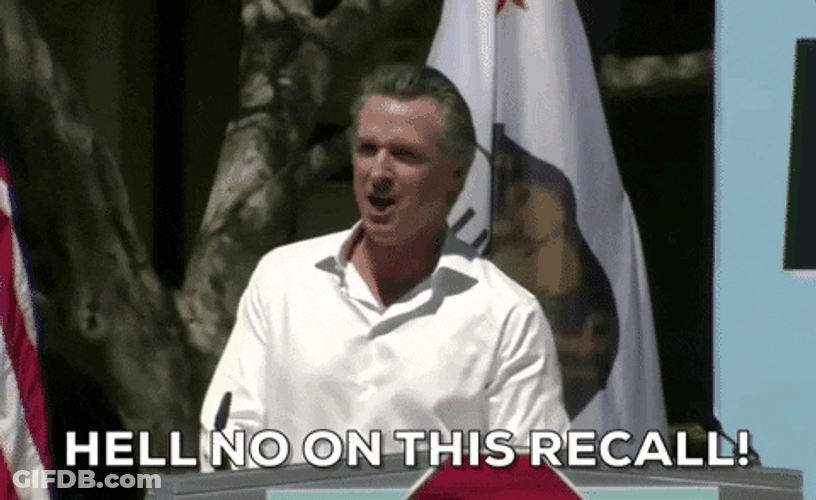 Gavin Newsom Hell No To Recall GIF