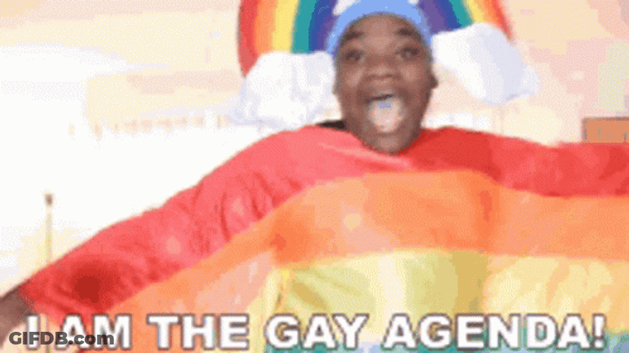 Gay Agenda Pride Colors GIF