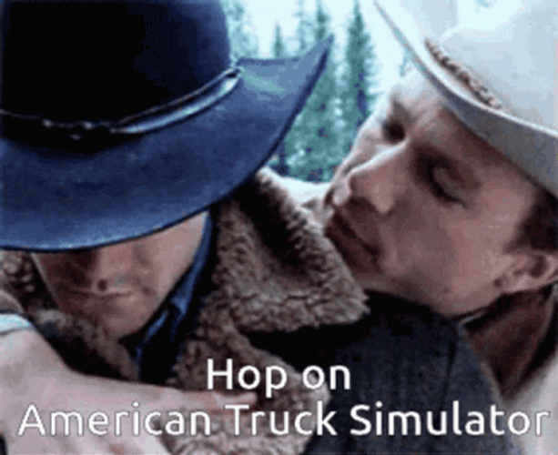 Gay Cowboy In American Truck Simulator GIF