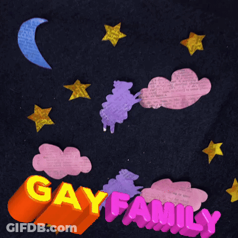 Gay Family Crescent Moon And Stars GIF