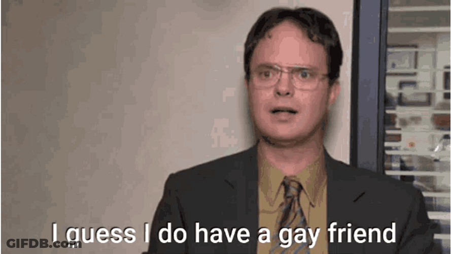 Gay Friend Dwight Schrute GIF