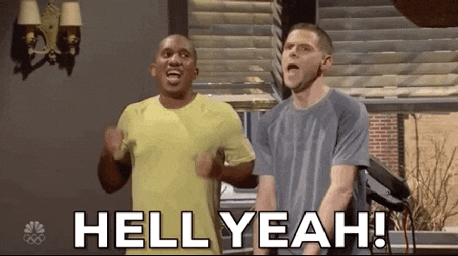 Gay Friends Screaming Oh Hell Yeah GIF