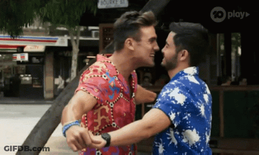 Gay Kiss David Tanaka Aaron Brennan GIF