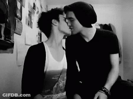 Gay Kiss GIF