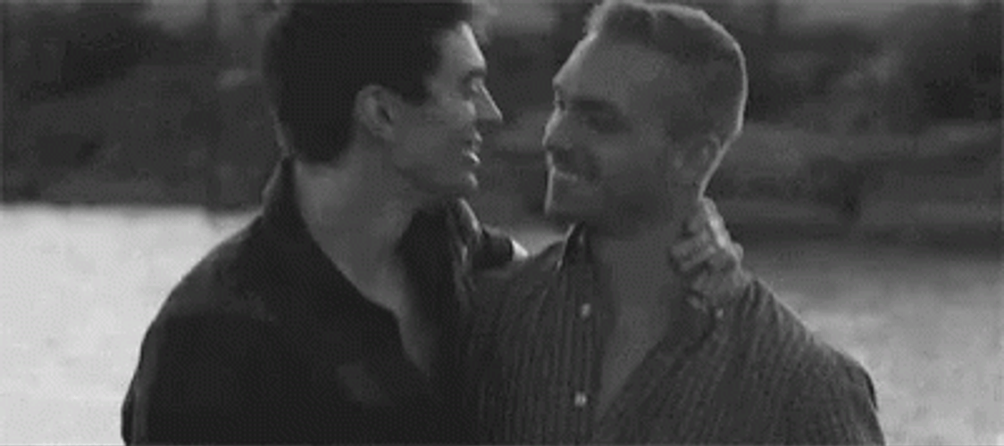 Gay Kiss Homosexual Love GIF