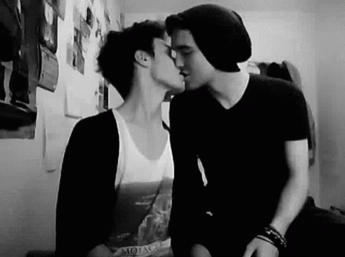 Gay Kiss LGBTQ Love GIF