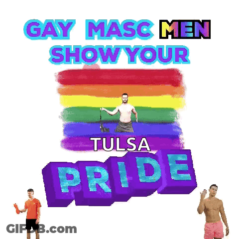 Gay Masc Men Showing Pride In Tulsa GIF