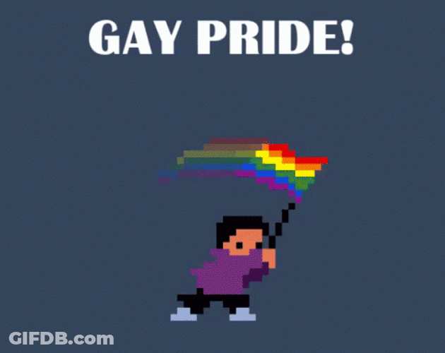 Gay Pride Flag Waving GIF