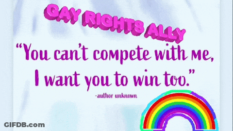 Gay Rights Ally Poster With Rainbow GIF