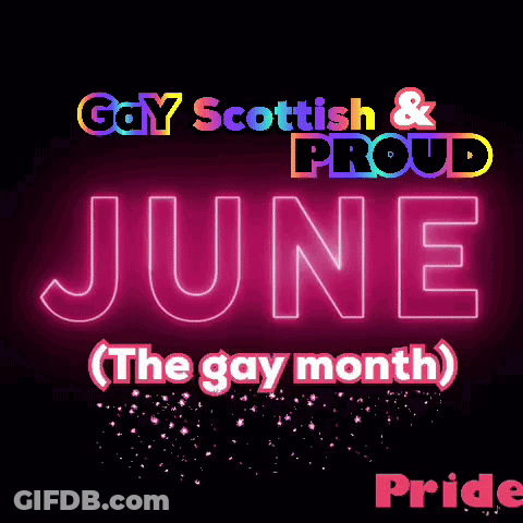 Gay Scottish Proud June Poster GIF