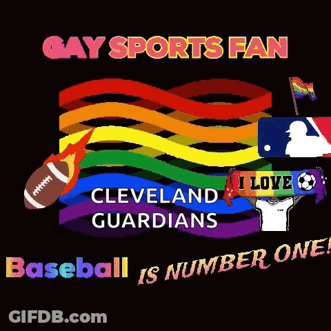 Gay Sports Fan Cleveland Guardians Poster GIF