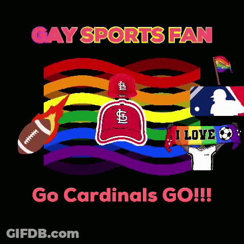 Gay Sports Fan Go Cardinals Go!!! GIF