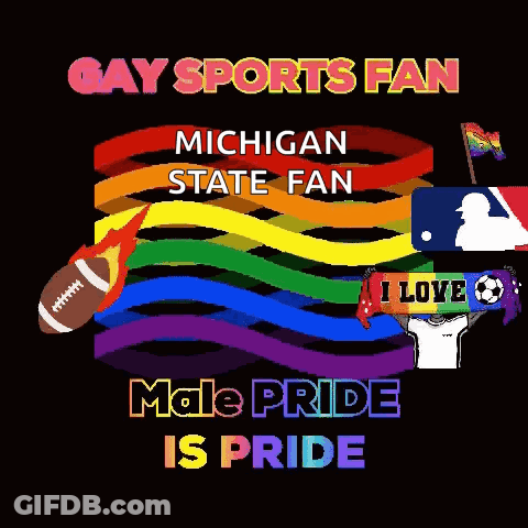 Gay Sports Fan Michigan State Fan Poster GIF