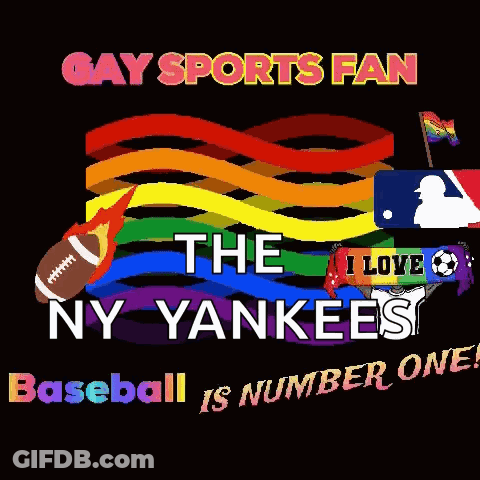 Gay Sports Fan New York Yankees Baseball Number One GIF