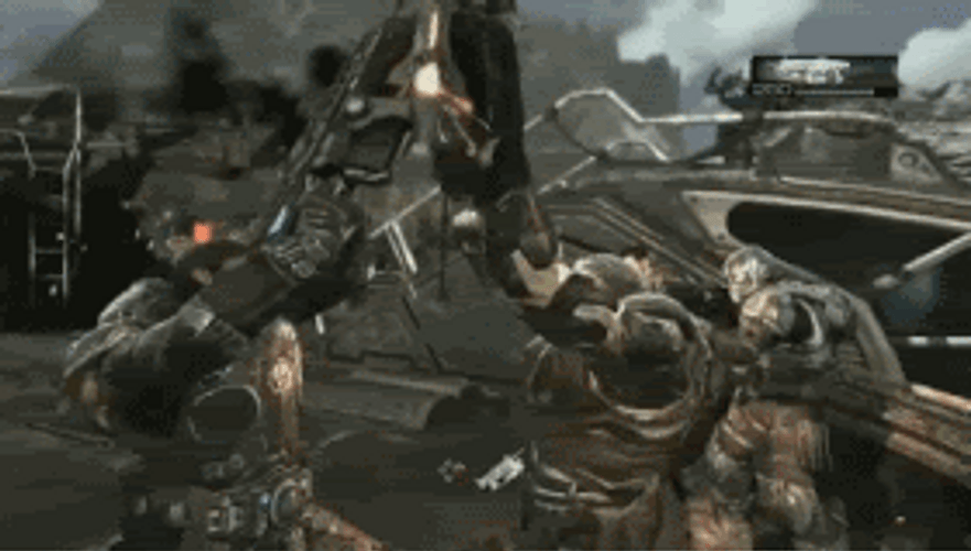 Gear Of Wars Video Game Battle GIF