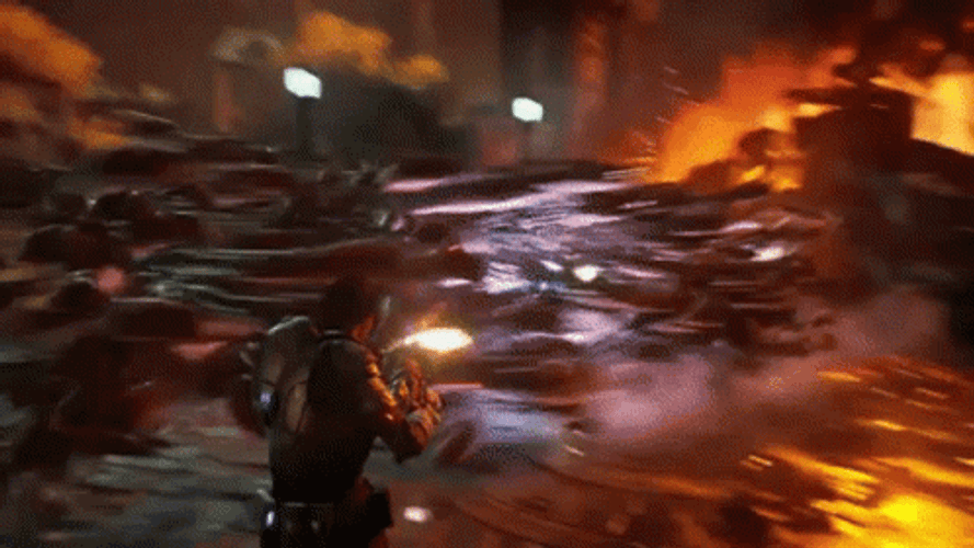 Gears Of War Battle Scene GIF