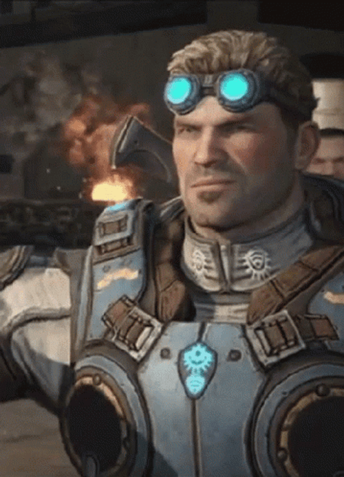 Gears Of War Damon Baird Salute GIF
