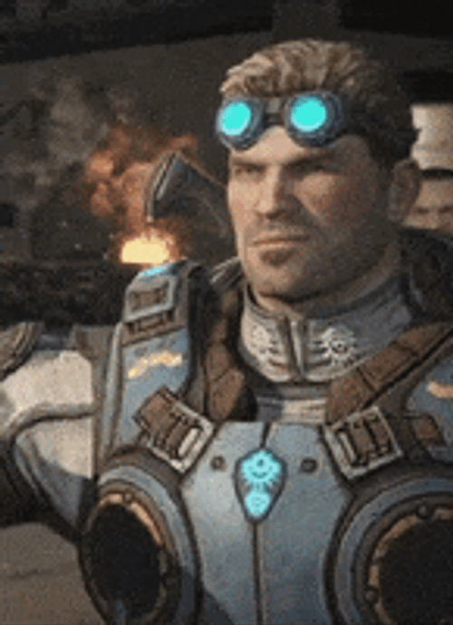 Gears Of War Damon Baird Salute GIF