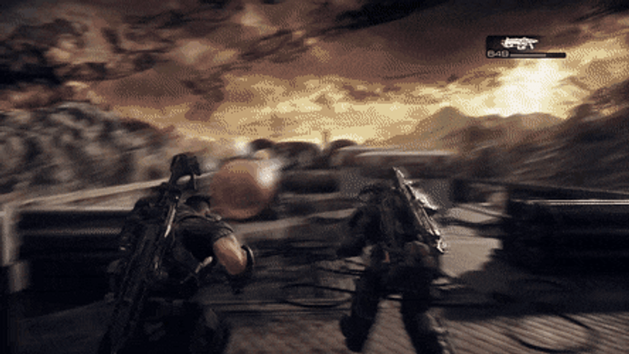 Gears Of War Train Battle Scene GIF