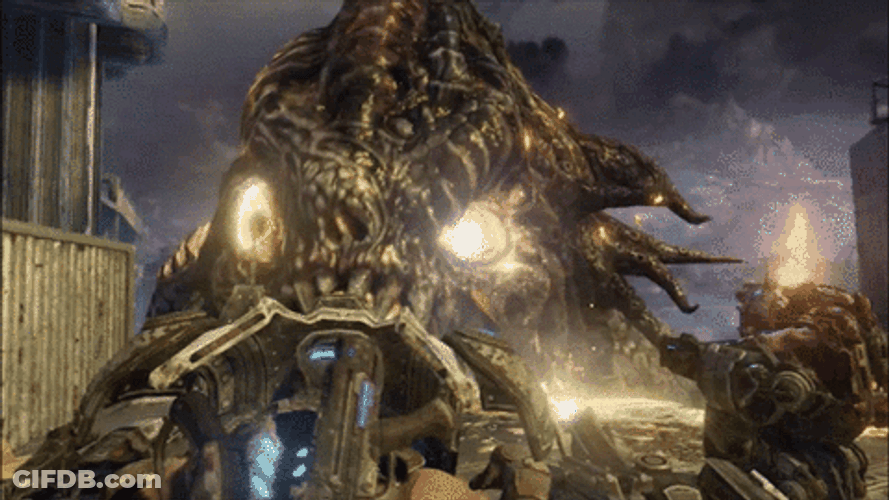 Gears Of Wars 3 Boss Battle GIF