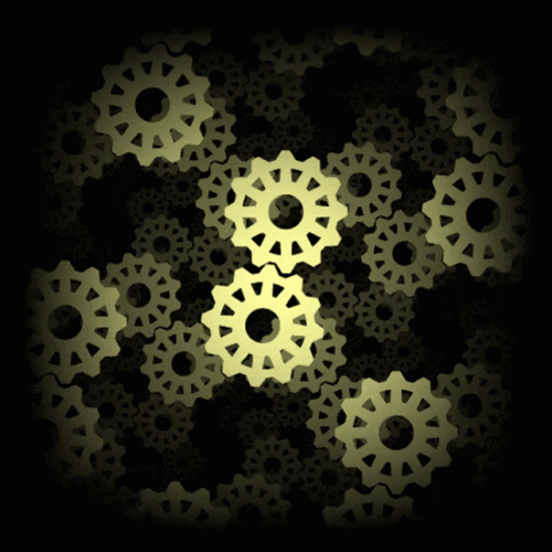 Gears Rotating Animation GIF