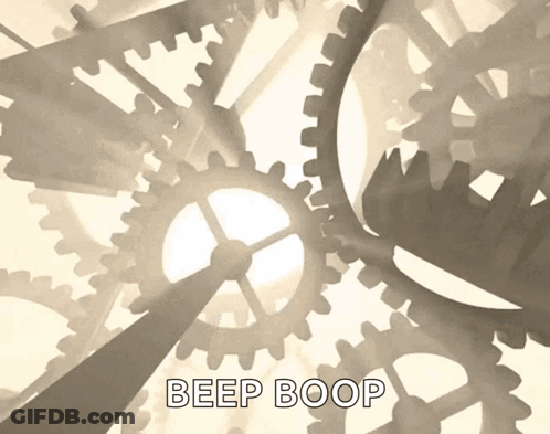 Gears Saying Beep Boop GIF
