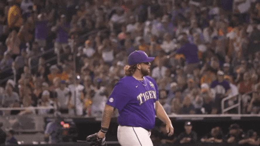 Geaux Tigers Baseball Walking On The Field GIF