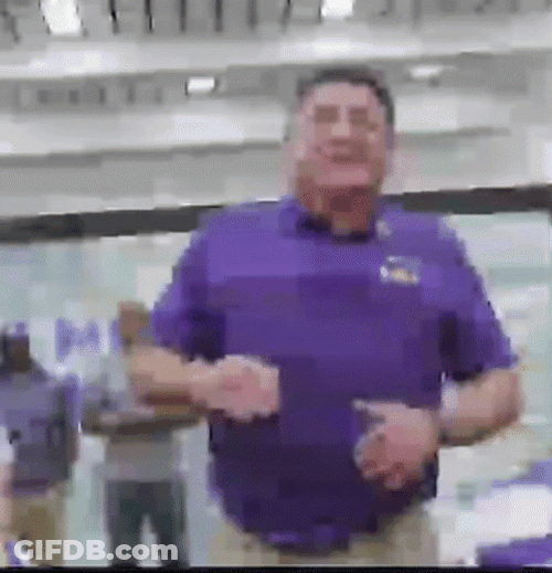 Geaux Tigers Ed Orgeron Screaming GIF